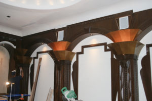 custom metal column sconce fabrication Florida